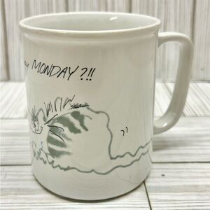 Purrfect Chums MONDAY Coffee Cup Cat Darlene West Treasure Masters 10 oz